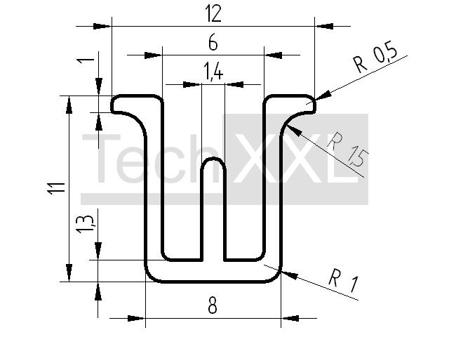 ▷ Profilato alluminio 30x30 scanalatura 8 tipo B