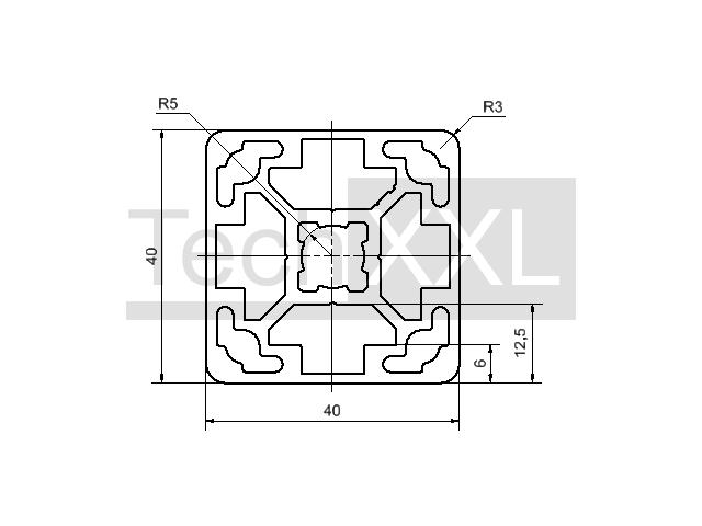 Profilato 10 40x40 4N ➡️ 11.56€ ▷ Tecnica di profilati - Item No 101301